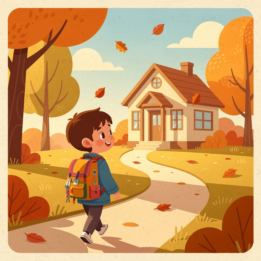 Zoe's First Day — sample illustration